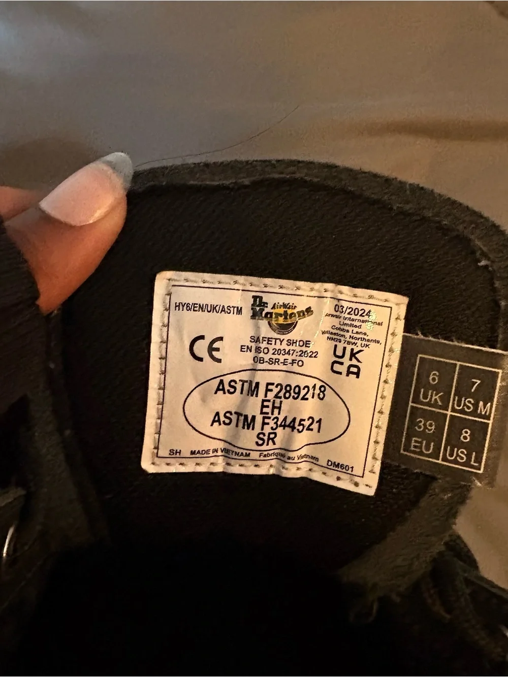Padded Black Leather Dr. Marten Boots